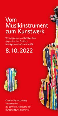 Kunstwerke A(u)ktion, B&uuml;rgerstiftung Hannover, MUPA-Flyer